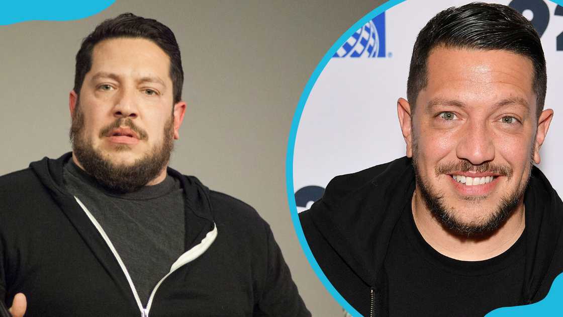 Sal Vulcano in New York City on 15 February 2016 (L). He was in New York City on 20 February 2020 (R)