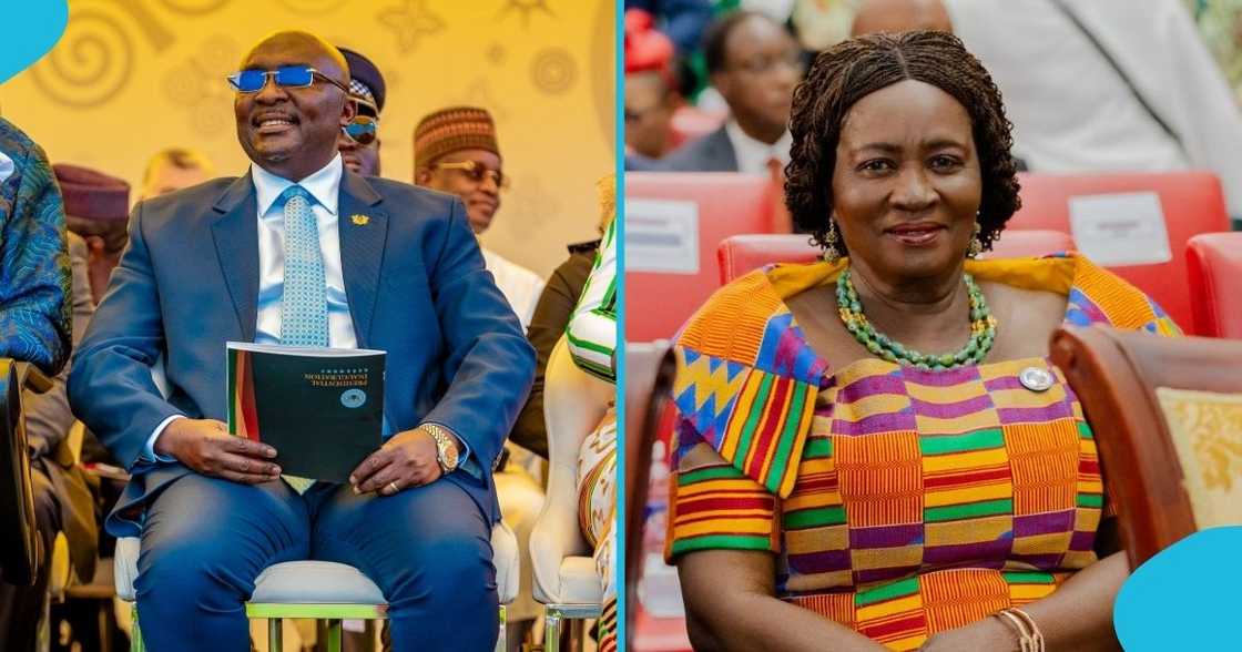 Alhaji Dr Mahamudu Bawumia, Professor Naana Jane Opoku-Agyemang, Vice-President, returns home, President John Mahama.