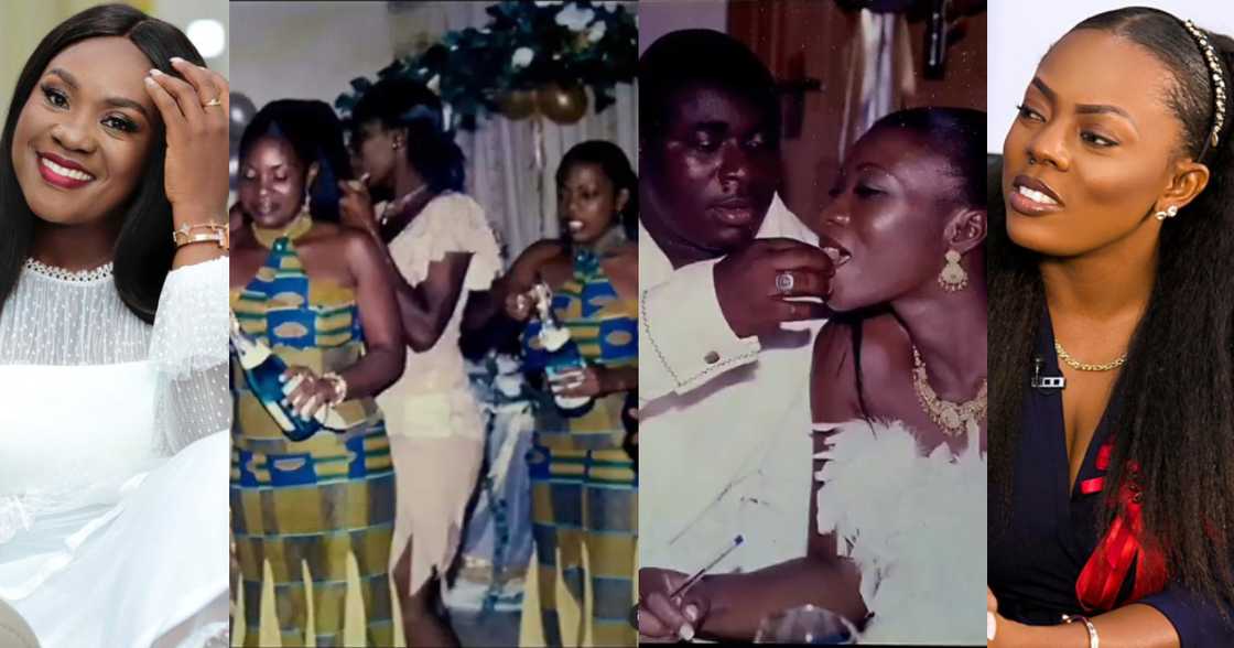 How Nana Aba Anamoah and Emelia Brobbey Served as Stacy Amoateng’s Bridesmaid 16 years ago Drops