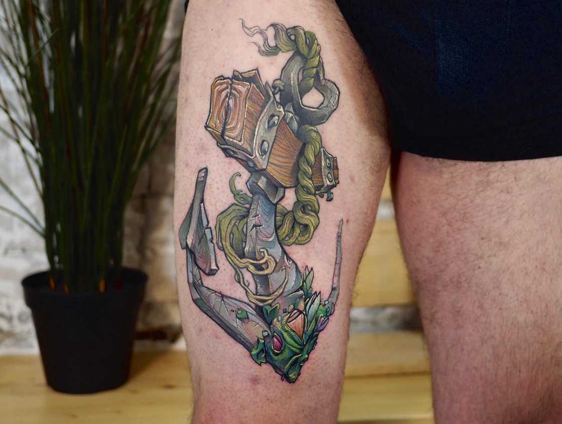 thigh tattoo thigh tattoo