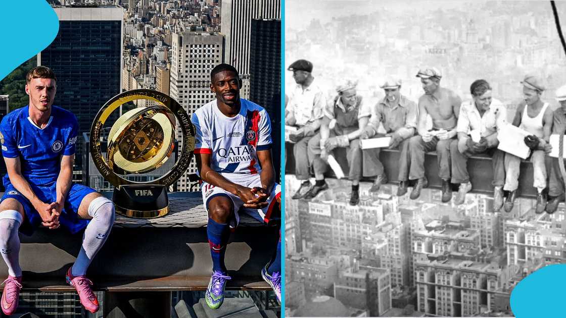 Club World Cup final: Dembele and Palmer recreate legendary 20th century photo Club World Cup final: Dembele and Palmer recreate legendary 20th century photo