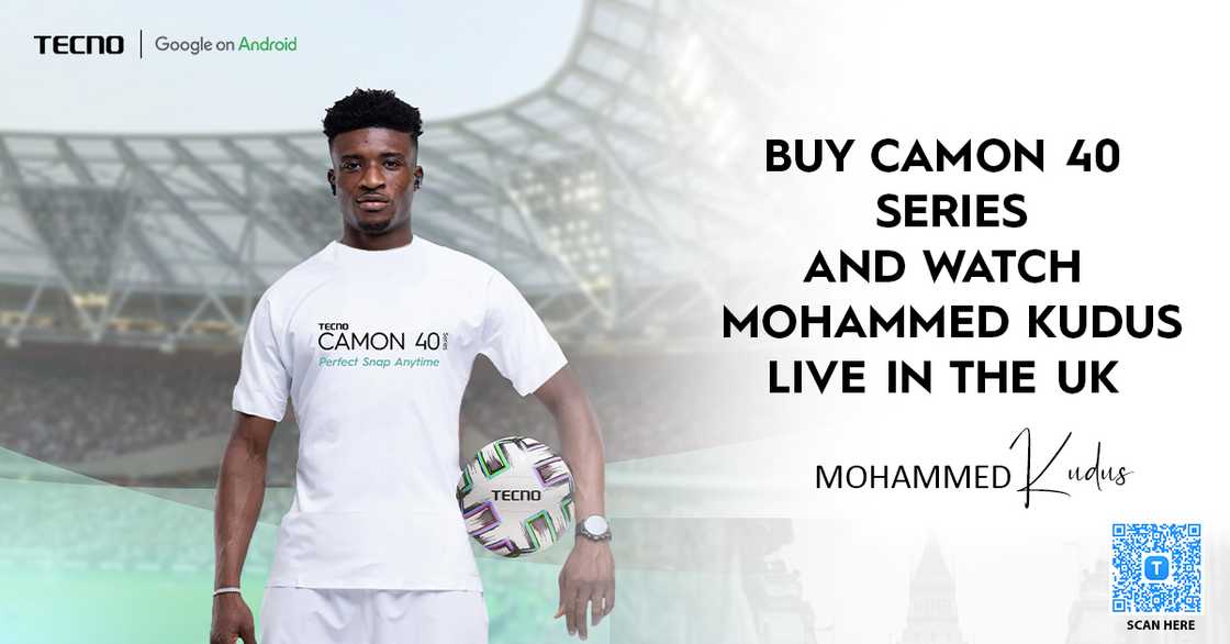 TECNO GH Offers CAMON 40 Consumers A Chance To Win An All-Paid Trip To Watch Kudus Live In The UK TECNO GH Offers CAMON 40 Consumers A Chance To Win An All-Paid Trip To Watch Kudus Live In The UK