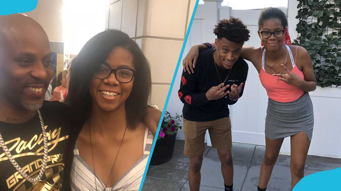Praise Simmons with her dad (L). She poses with her brother (R) Praise Simmons with her dad (L). She poses with her brother (R)