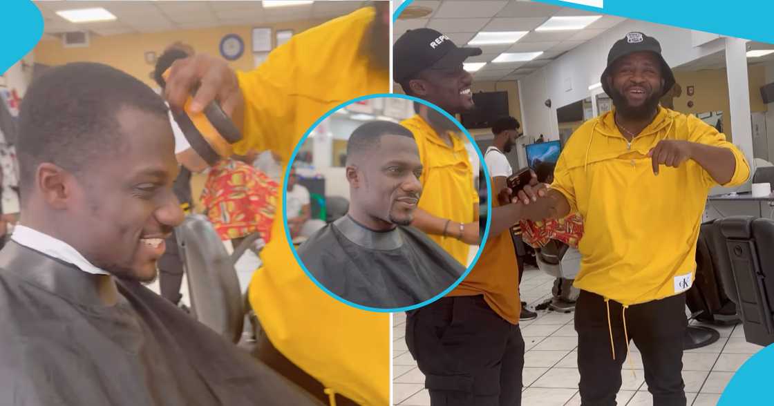 Ghanaian blogger Zionfelix and celebrity barber Mikky Ghanaian blogger Zionfelix and celebrity barber Mikky