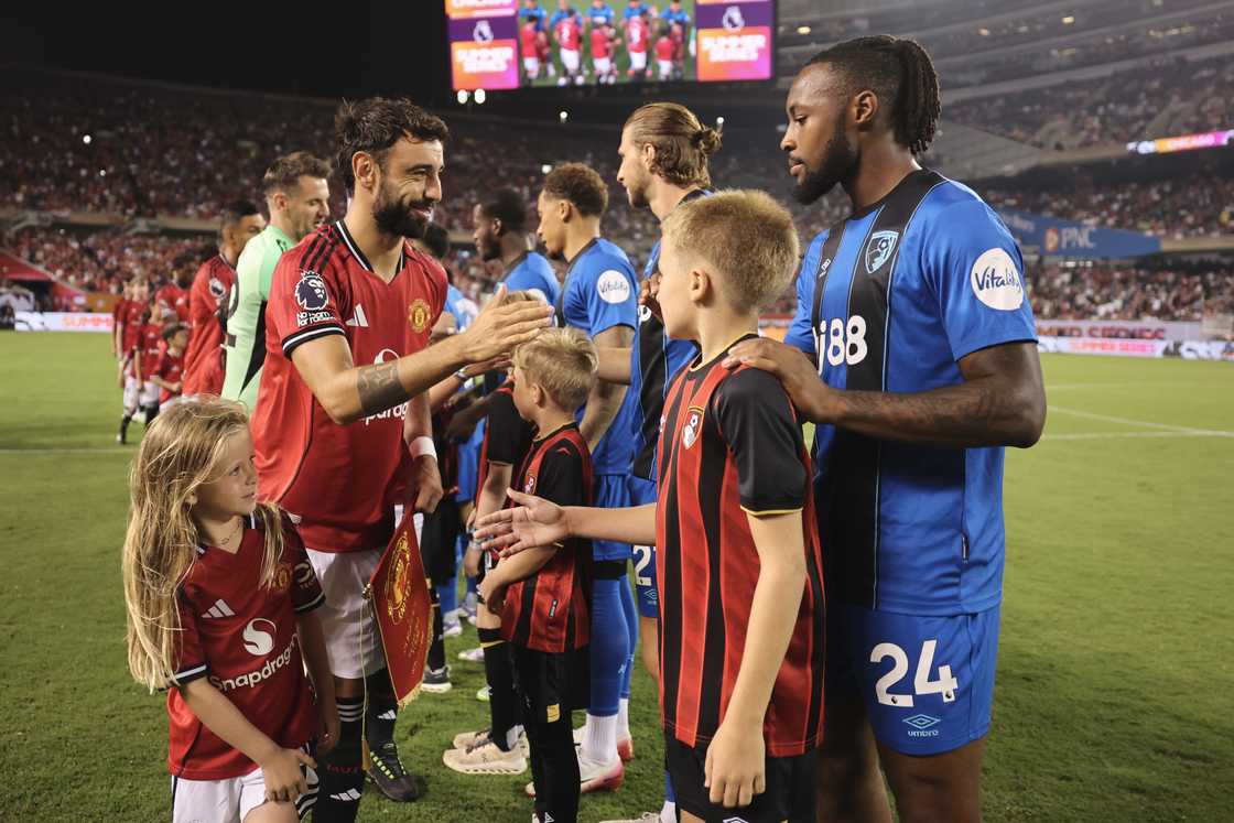 Bruno Fernandes, Antoine Semenyo, Manchester United, Bournemouth, Premier League Summer Series Bruno Fernandes, Antoine Semenyo, Manchester United, Bournemouth, Premier League Summer Series