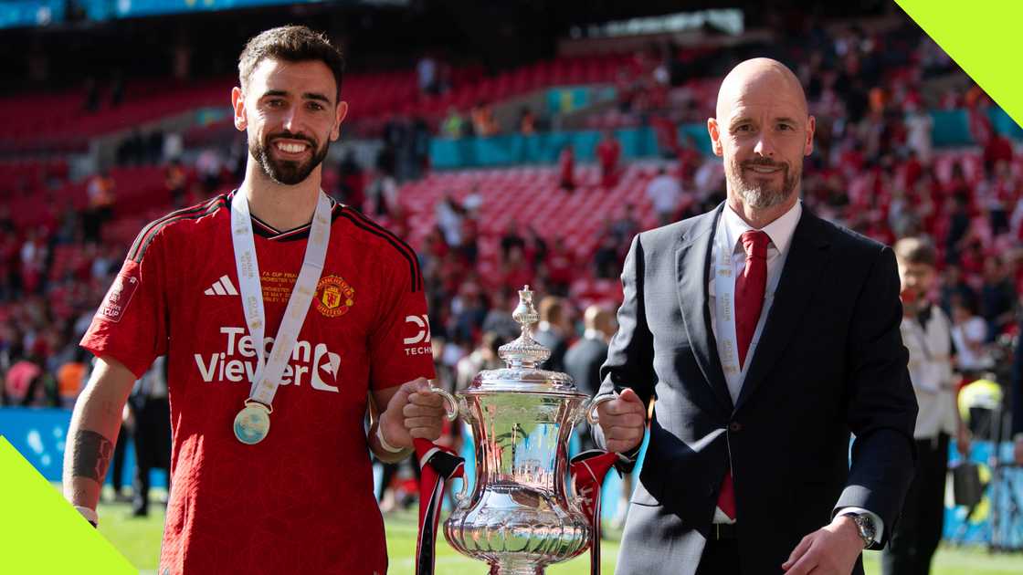 Bruno Fernandes and Erik ten Hag won two trophies together at Manchester United Bruno Fernandes and Erik ten Hag won two trophies together at Manchester United