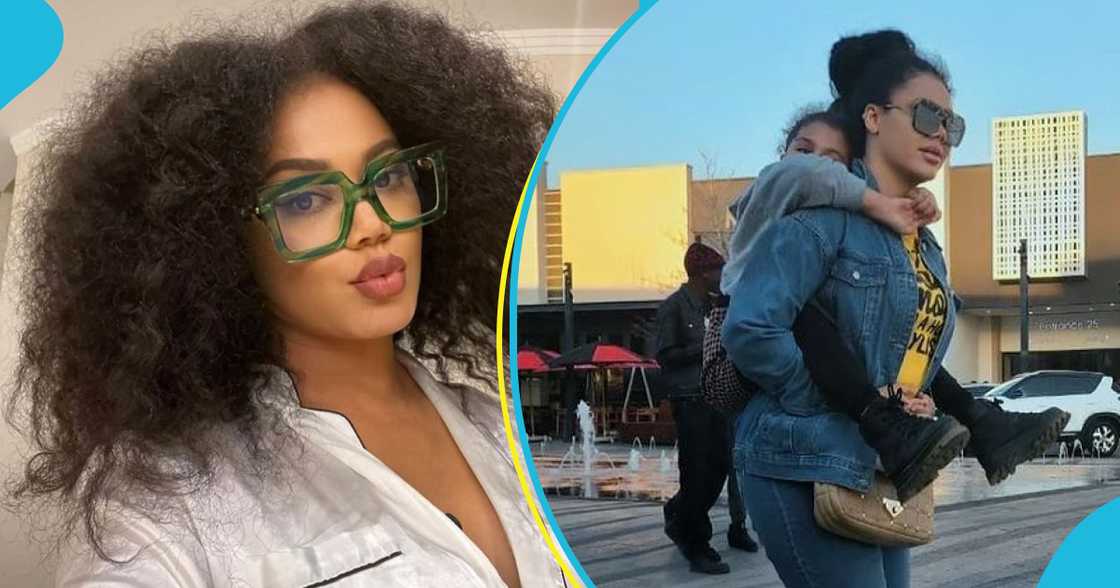 Nadia Buari and her daughter taking a walk abroad Nadia Buari and her daughter taking a walk abroad