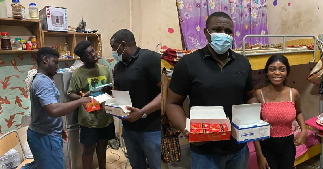 John Dumelo: Actor Presents Valentine’s Day Gifts to Legon Students John Dumelo: Actor Presents Valentine’s Day Gifts to Legon Students