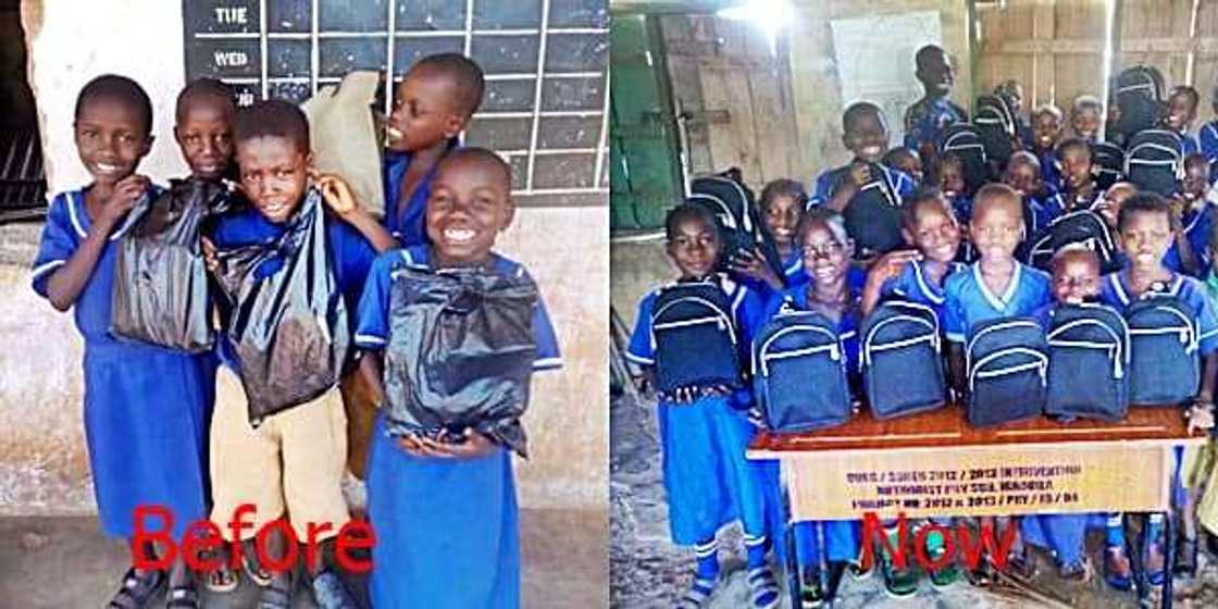 Young Nigerian teacher surprises her pupils with beautiful school bags Young Nigerian teacher surprises her pupils with beautiful school bags