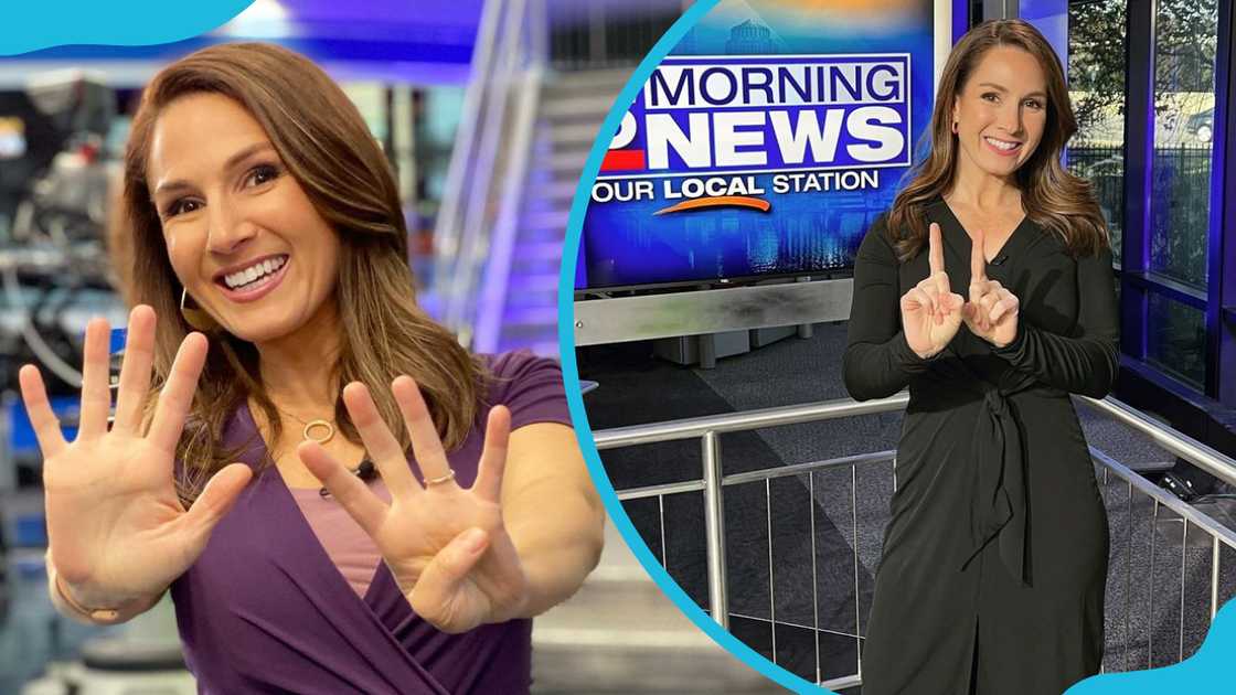 Shiri Spear in purple and black outfits at Boston 25 News studios Shiri Spear in purple and black outfits at Boston 25 News studios