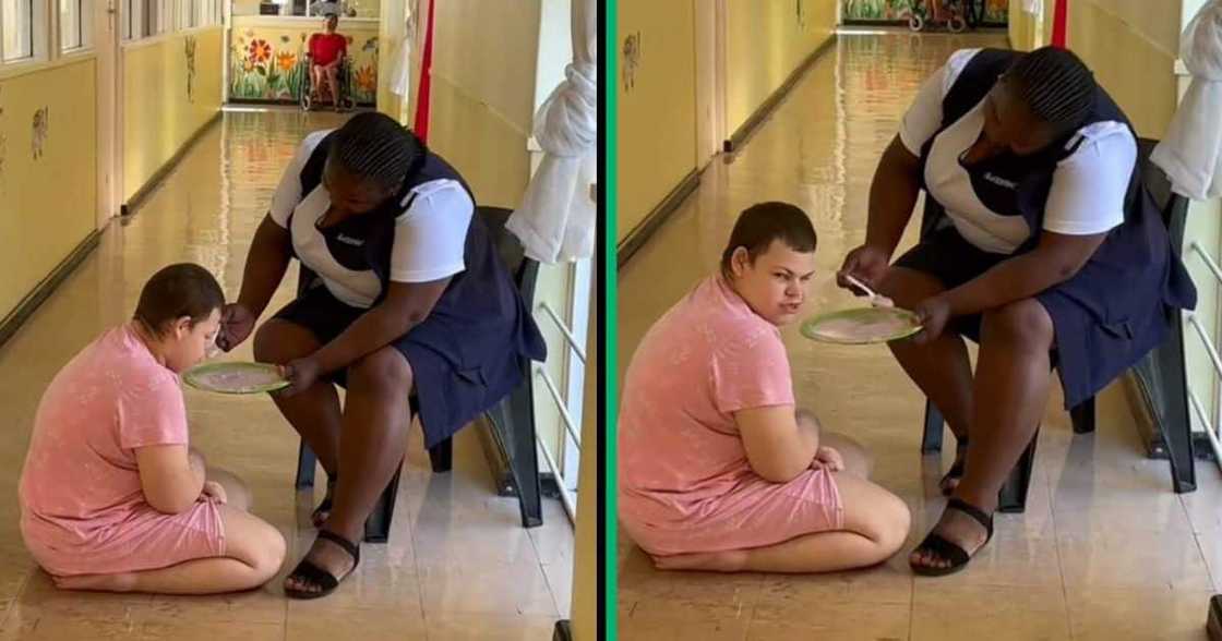 A TikTok video shows a nurse singing for a child with special needs. A TikTok video shows a nurse singing for a child with special needs.