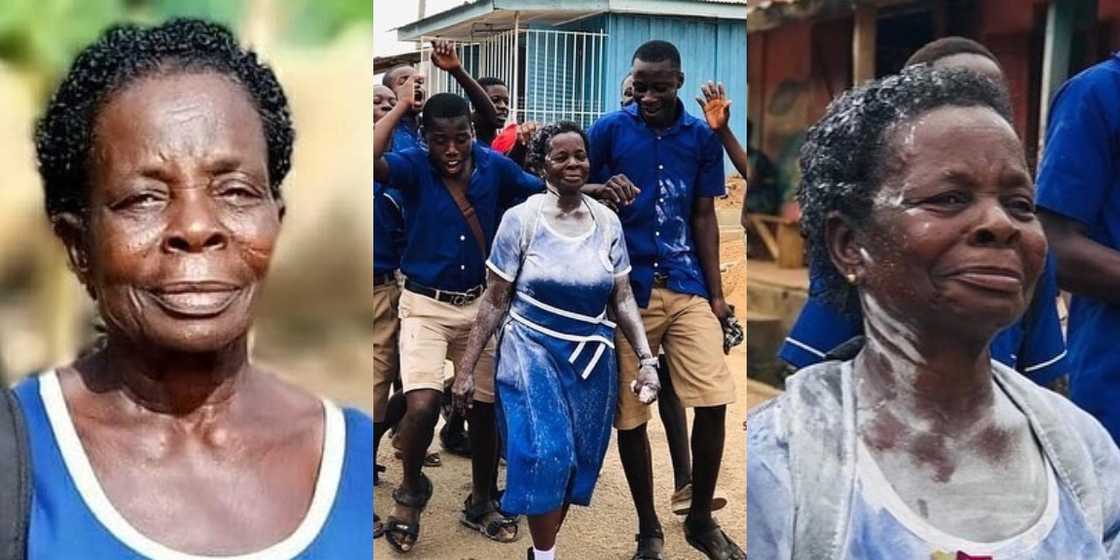 Madam Elizabeth Yamoah: More photos of 60-year-old JHS graduate chilling with friends pop up