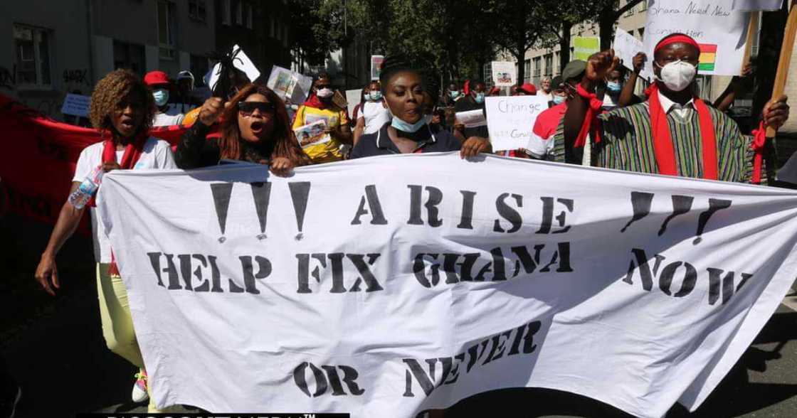 Photos of #FixTheCountry demonstrators who ambushed Akufo-Addo in Germany