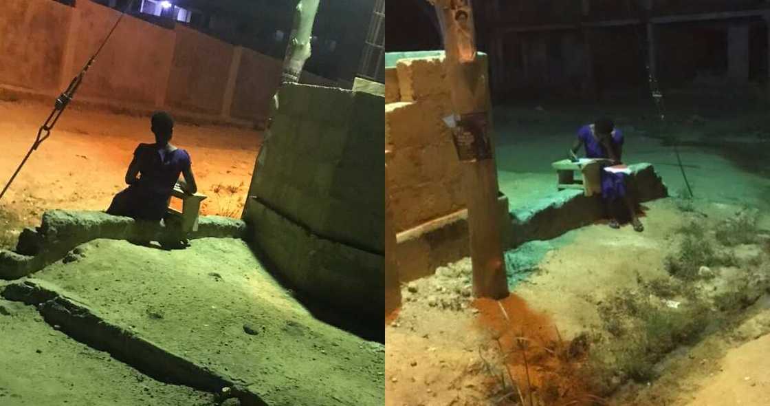 Meet Ghanaian BECE candidate who has been studying under streetlight for 2 years Meet Ghanaian BECE candidate who has been studying under streetlight for 2 years