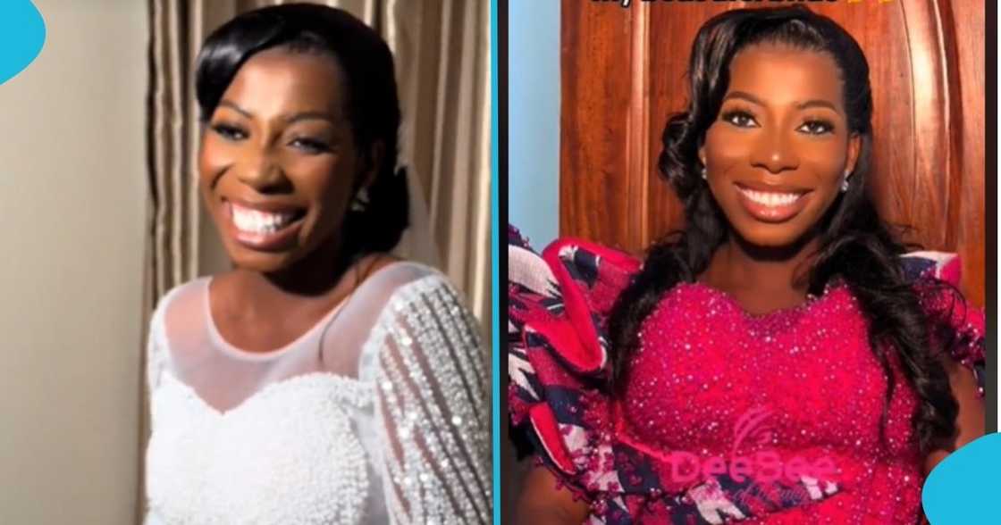 Mimi, the beautiful Ghanaian bride who dated her husband for 18 years before finally getting married. Mimi, the beautiful Ghanaian bride who dated her husband for 18 years before finally getting married.