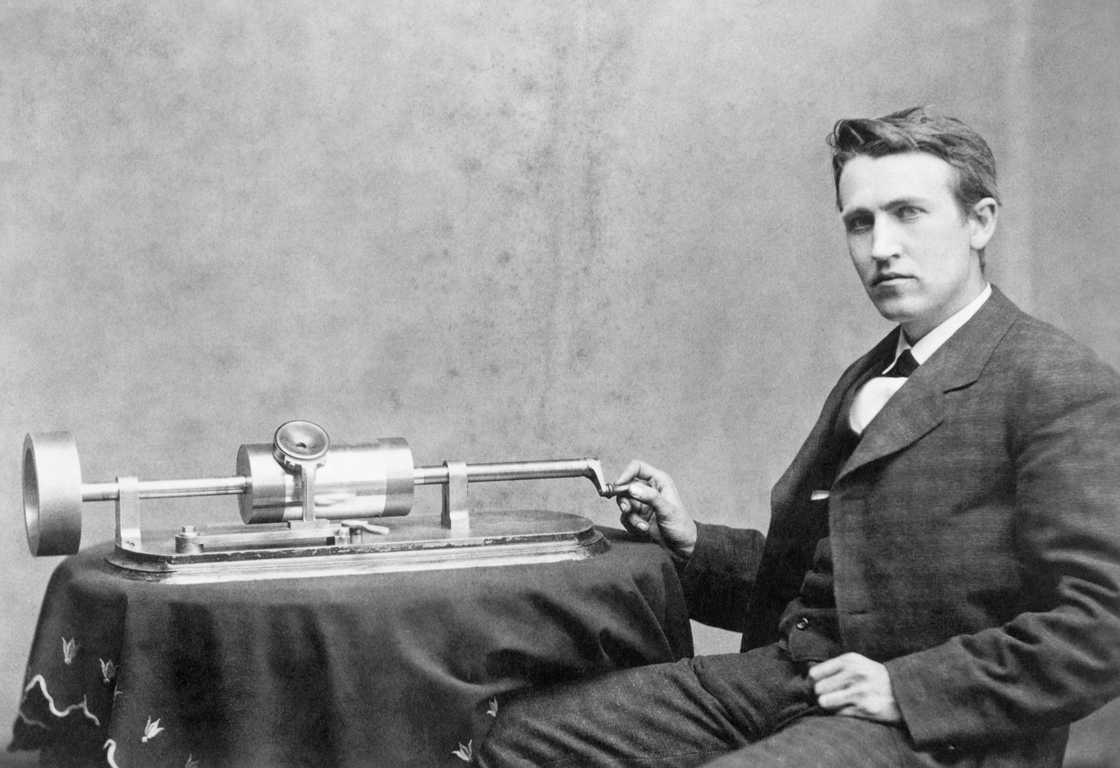 Thomas Edison and his speaking phonograph Thomas Edison and his speaking phonograph