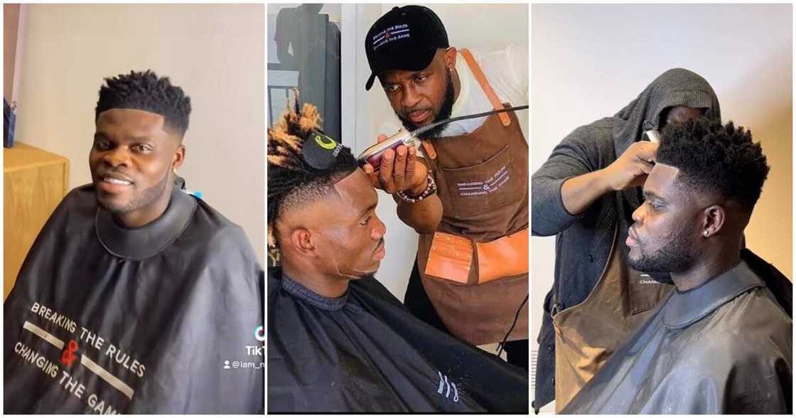 Arsenal Player Thomas Partey Goes To Christian Atsu's Barber For Haircut Ahead Of Ghana's Match Against Angola