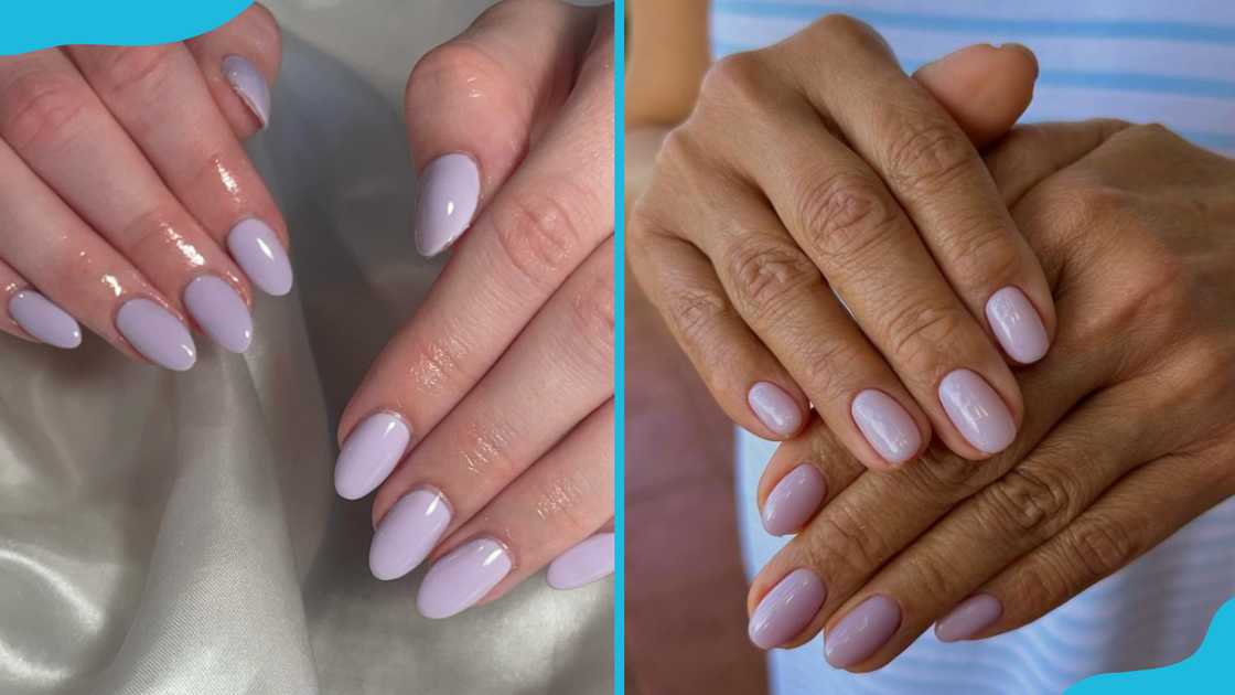 Light lavender nails Light lavender nails