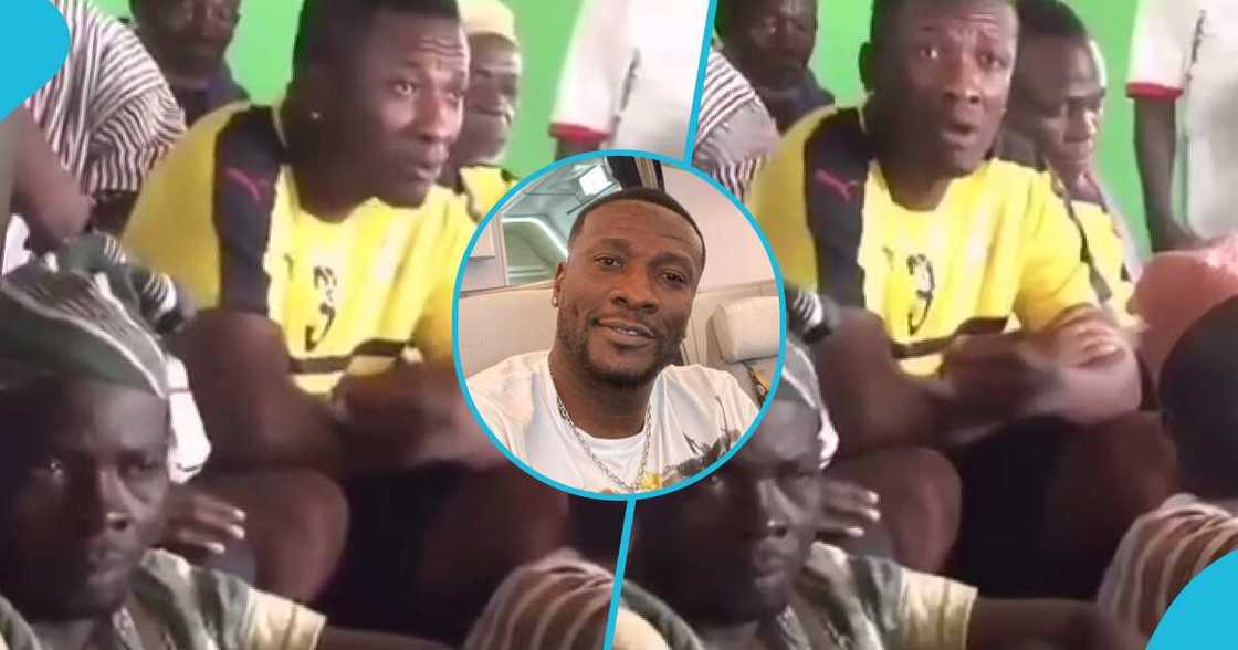 Asamoah Gyan chews bitter kola Asamoah Gyan chews bitter kola
