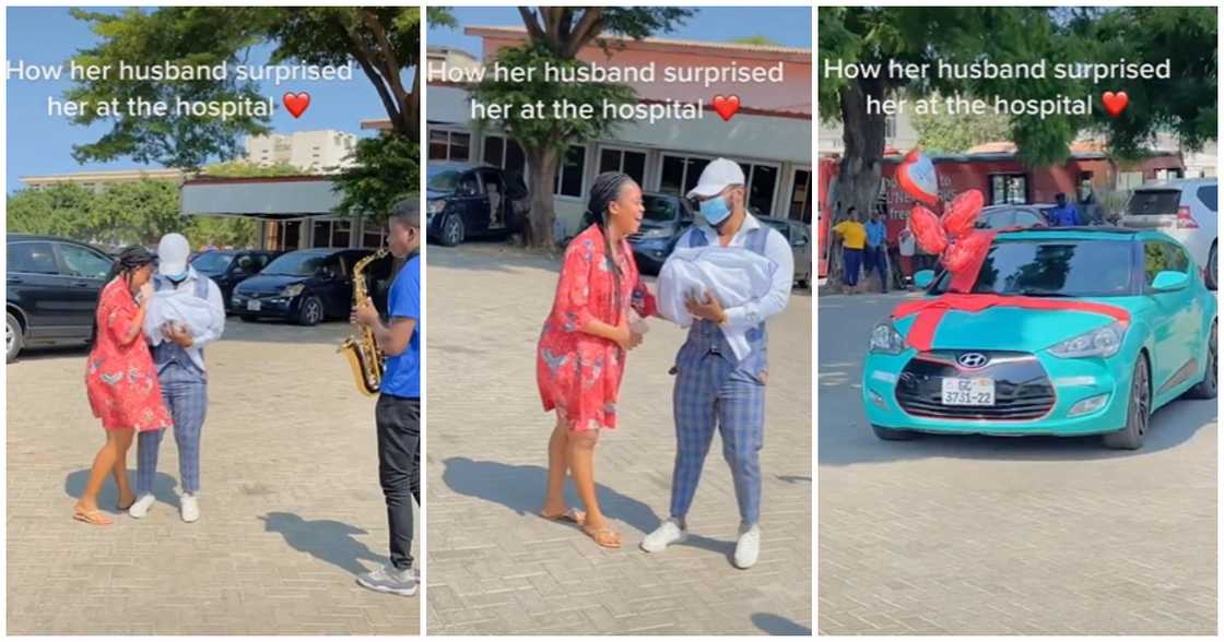 Man buys car for wife at the hospital Man buys car for wife at the hospital