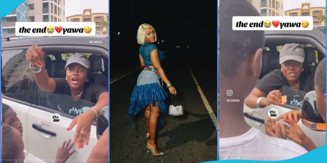 Gyakie accused of stinginess as she shares ¢50 among 5 street kids Gyakie accused of stinginess as she shares ¢50 among 5 street kids