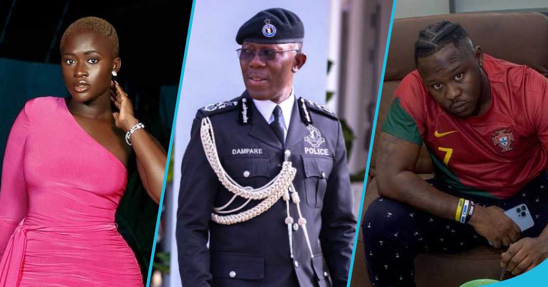 Fella Makafui, IGP Dampare and Medikal in photos