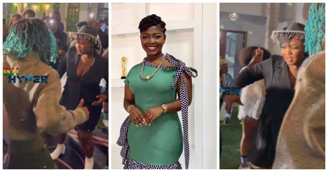 Felicia Osei dancing with Incredible Zigi at Wesley Kesse 3Oth birthday party Felicia Osei dancing with Incredible Zigi at Wesley Kesse 3Oth birthday party