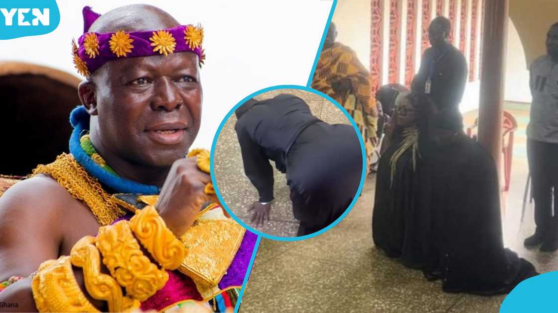 Mona Gucci and Afia Pokua apologise to Otumfuo Osei Tutu II at Manhyia