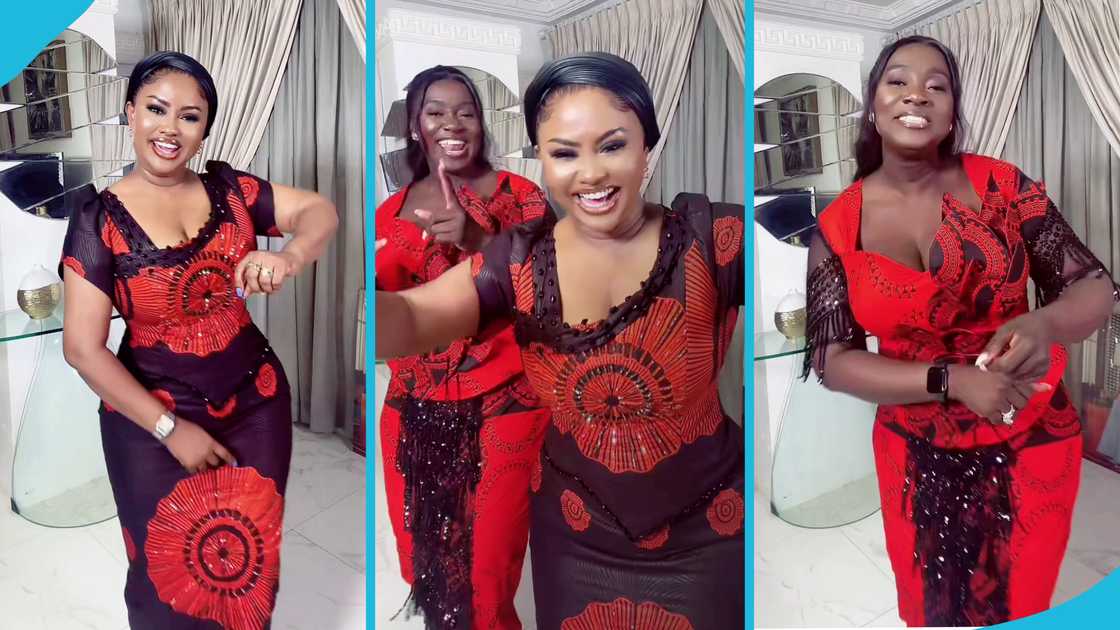 Nana Ama McBrown, Akua Serwaa, Adowa dance, Funeral cloth, Ghanaian funerals, McBrown's movies Nana Ama McBrown, Akua Serwaa, Adowa dance, Funeral cloth, Ghanaian funerals, McBrown's movies