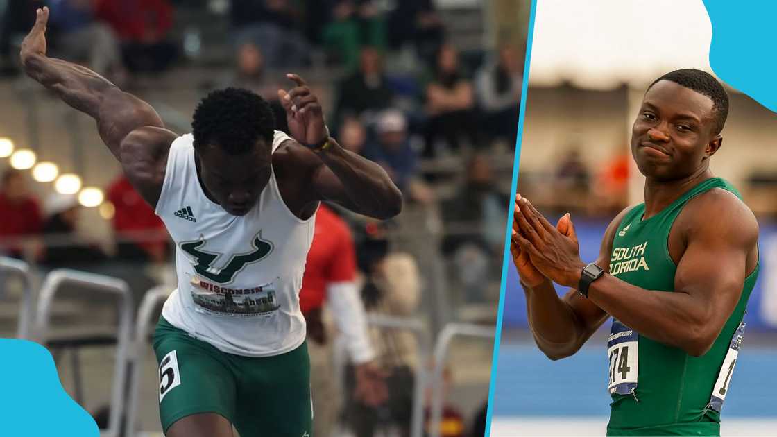 Abdul-Rasheed Saminu, fastest man in the world, University of South Florida, Benjamin Azamati, NCAA East Preliminaries. Abdul-Rasheed Saminu, fastest man in the world, University of South Florida, Benjamin Azamati, NCAA East Preliminaries.