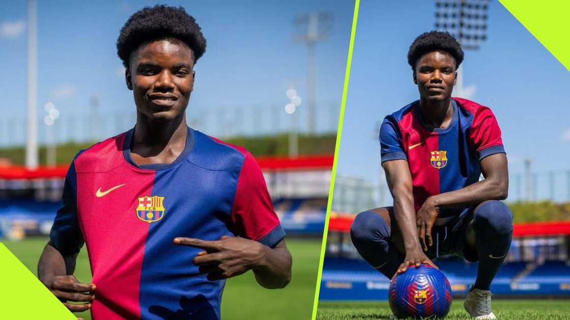 David Oduro joined FC Barcelona from Ghana Premier League side Accra Lions. David Oduro joined FC Barcelona from Ghana Premier League side Accra Lions.