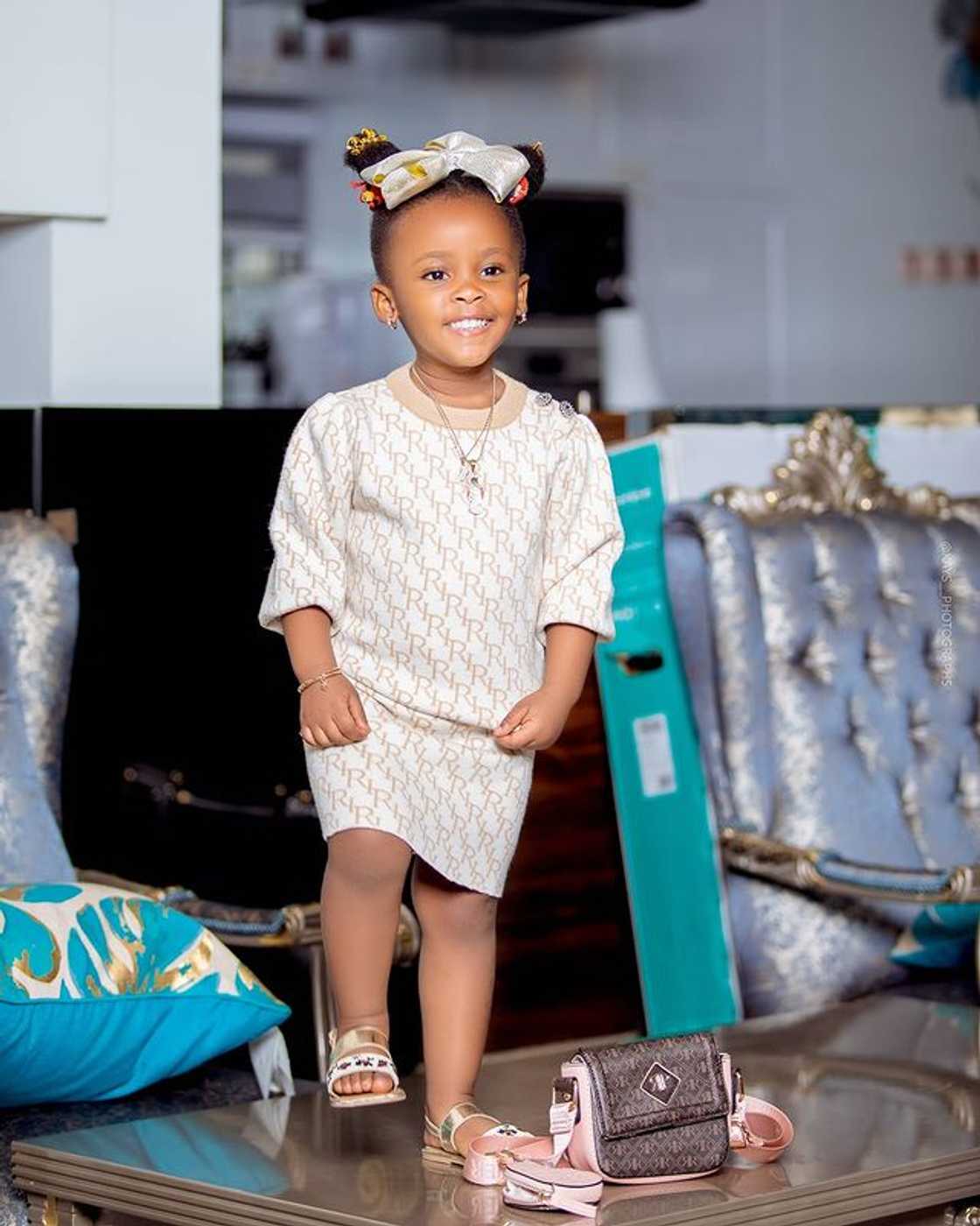 Baby Maxin: McBrown’s Daughter Surprises fans with her Adult Poses in 7 Photos at age 2