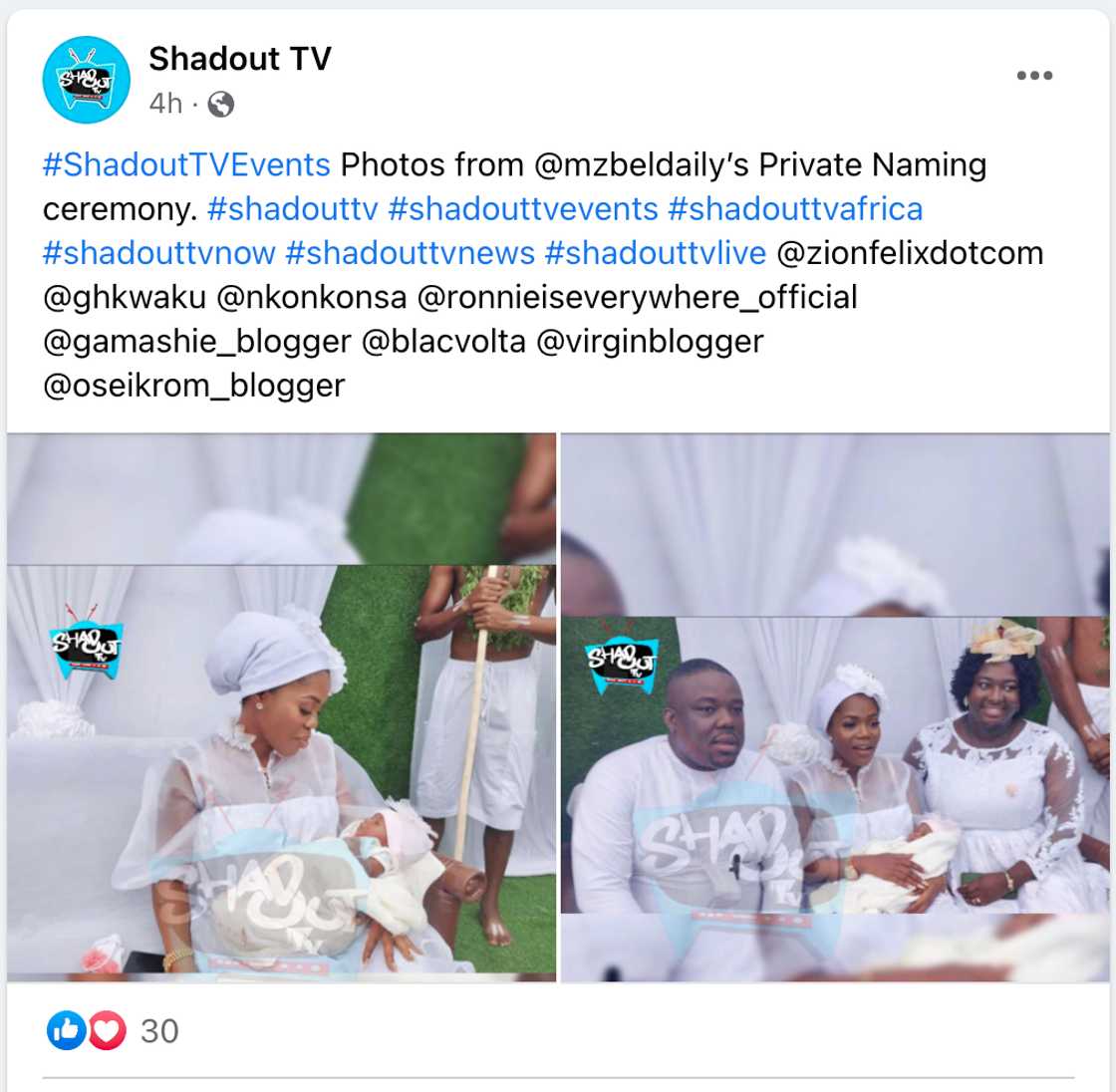 Photos from MzBel's daughter's naming ceremony