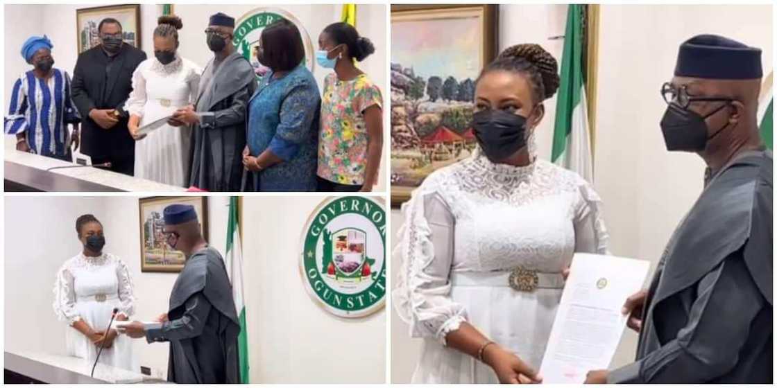 Ogun state governor gifts lady N5m, bungalow and scholarship for emerging best faculty student in OAU Ogun state governor gifts lady N5m, bungalow and scholarship for emerging best faculty student in OAU