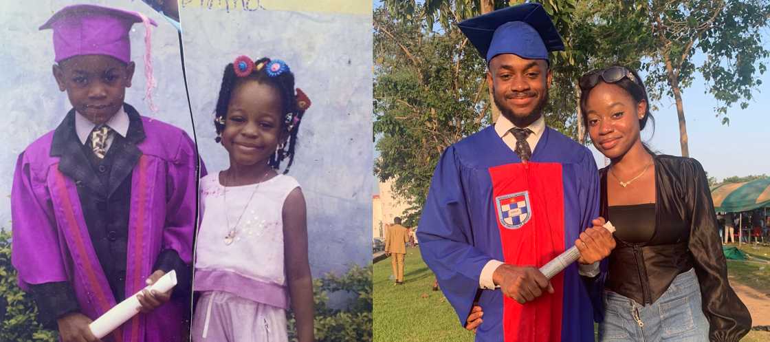 Photos of two siblings that show the growth gets many reacting Photos of two siblings that show the growth gets many reacting