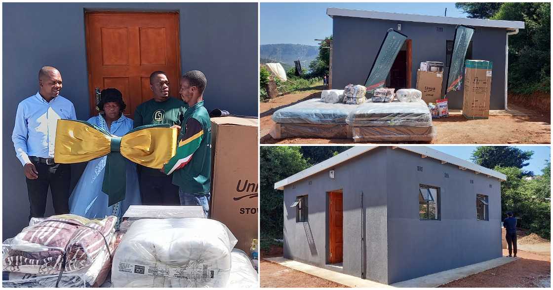 Photos of an NGO donating a house to a homeless woman Photos of an NGO donating a house to a homeless woman