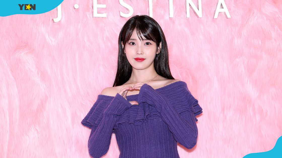 South Korean actress and singer IU, aka Lee Ji-Eun, at the J.ESTINA 'Merry Pinkmas in Wonderland' pop-up store opening.
