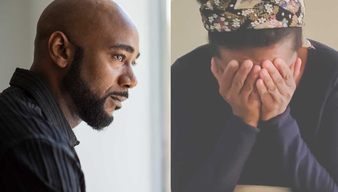 Wife feeds husband with hormonal blockers