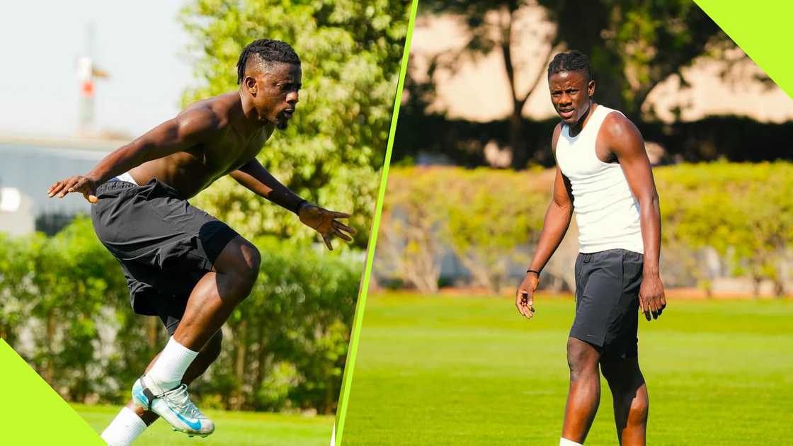 Mohammed Salisu trains in Dubai. Mohammed Salisu trains in Dubai.