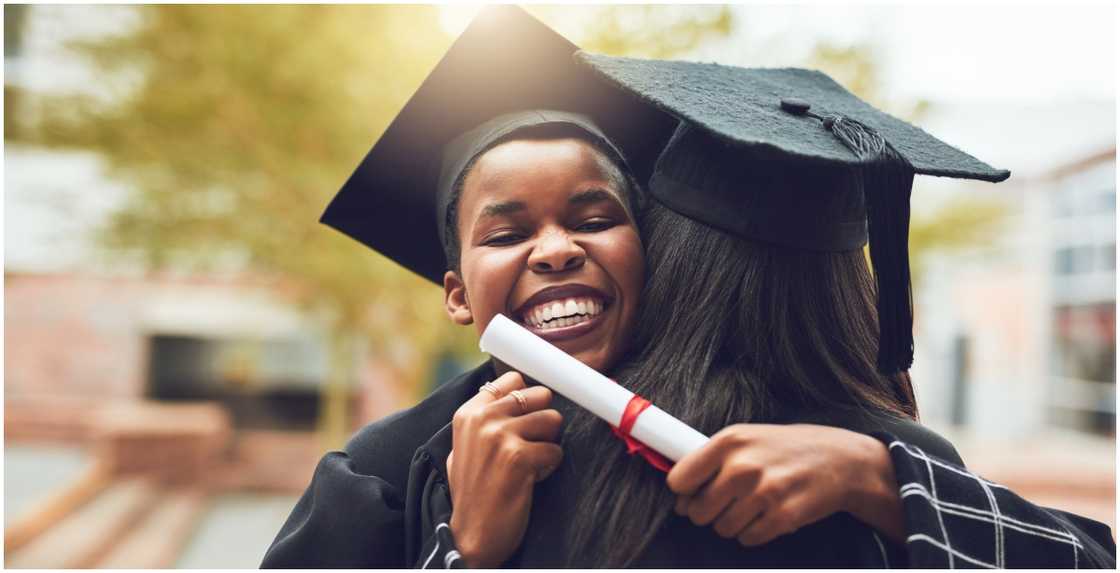 Happy female graduate