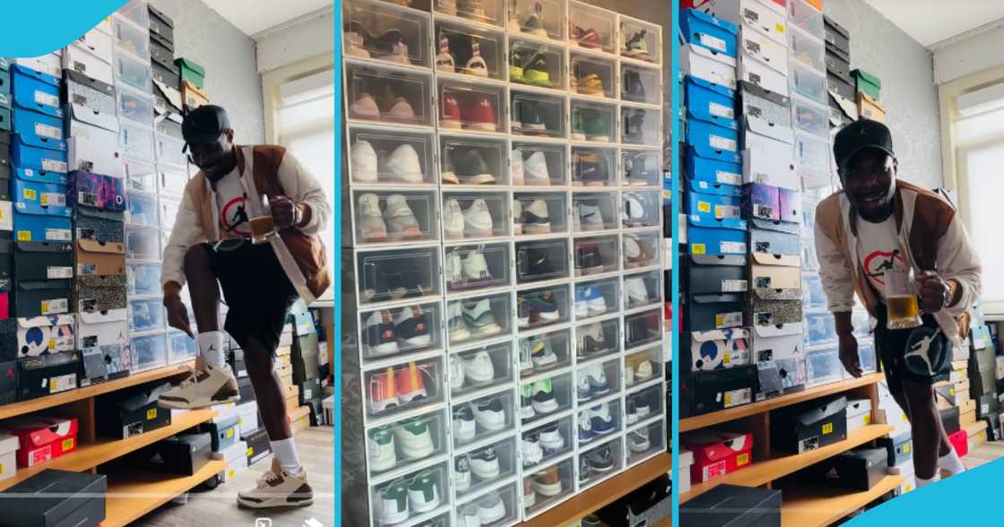 Kofi Gabs flaunts room full of expensive sneakers Kofi Gabs flaunts room full of expensive sneakers