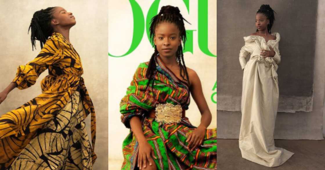 Amanda Gorman glows in Kente gown as she becomes first poet for Vogue cover