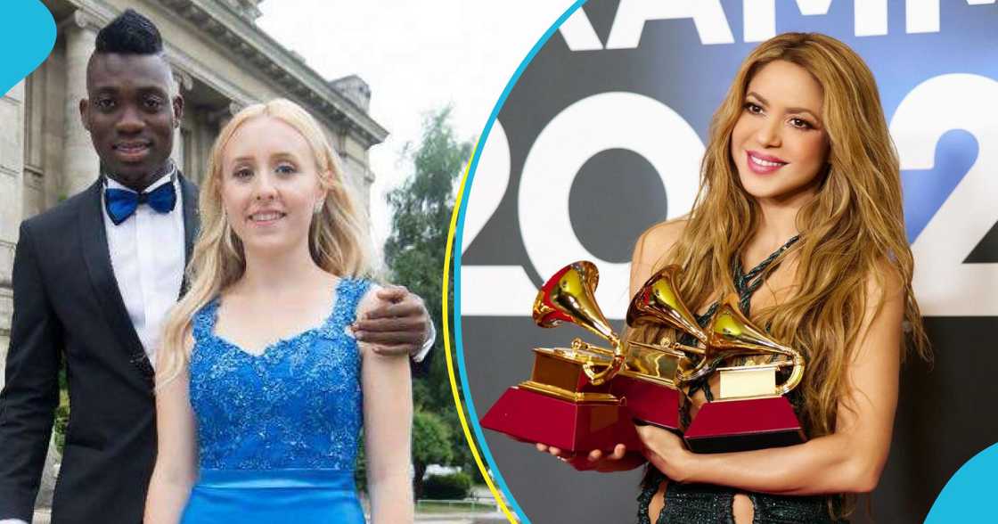 Christian Atsu and his wife Marie Claire Rupio and Shakira in photos Christian Atsu and his wife Marie Claire Rupio and Shakira in photos