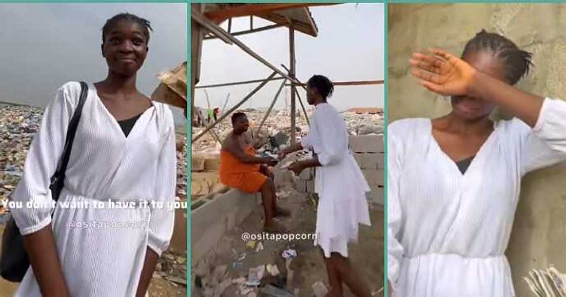 Lady gets rewarded instantly for giving out cash to needy Lady gets rewarded instantly for giving out cash to needy