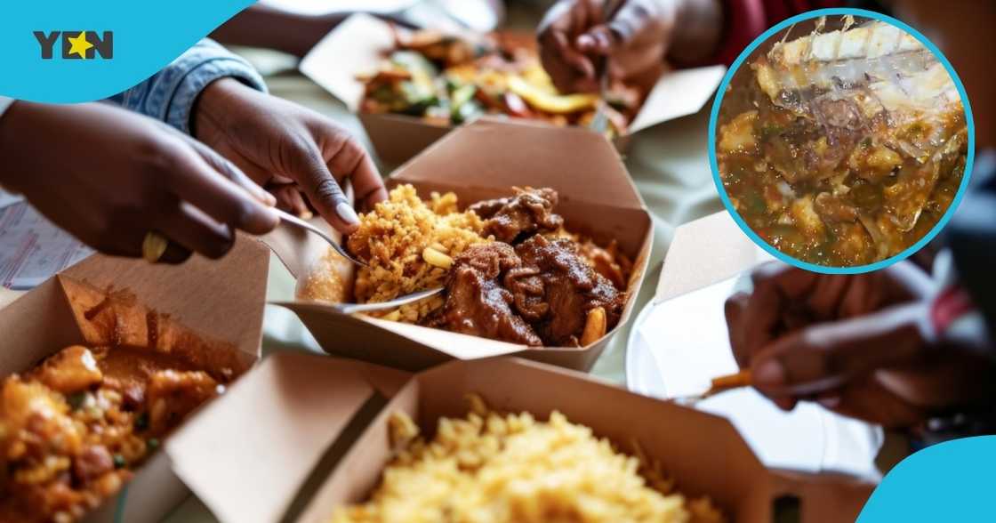 ghana, food vendor, worm infested food, ghana street vendor, local food, fda