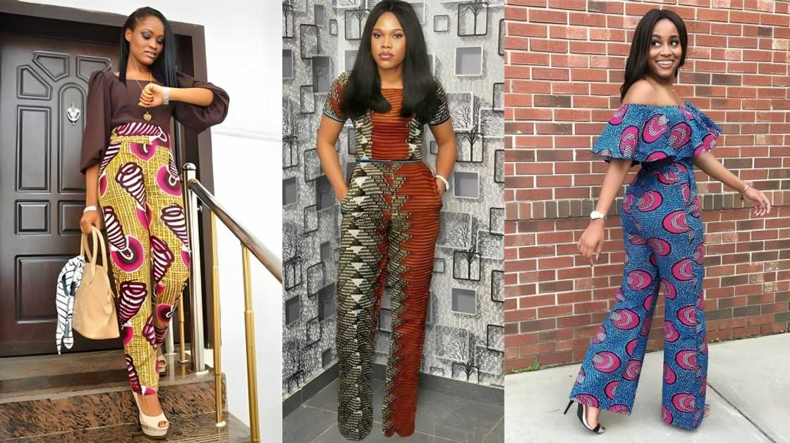 Women in Ankara jumpsuits Women in Ankara jumpsuits