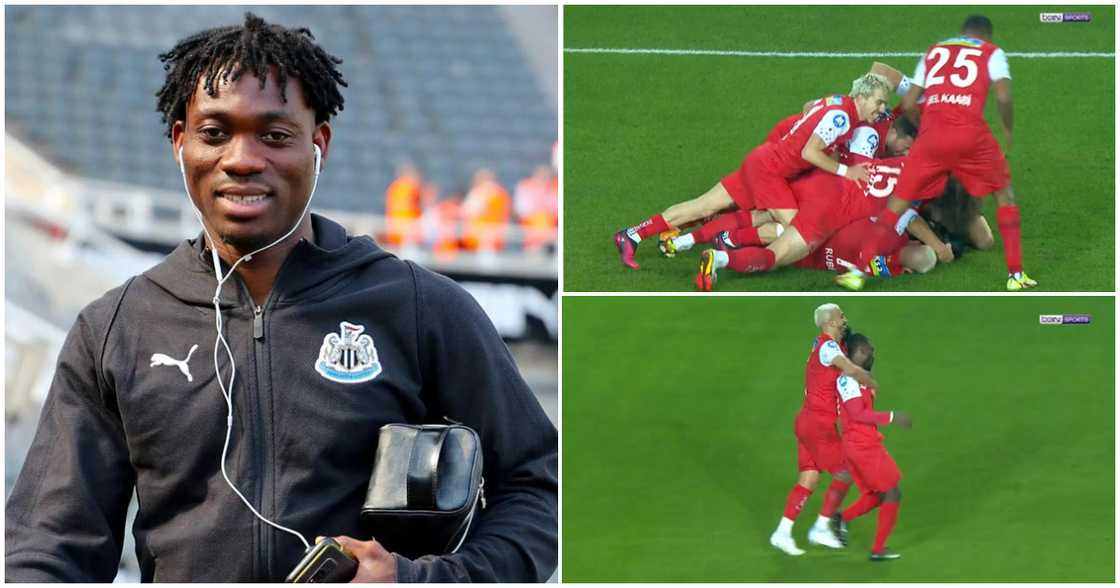 Christian Atsu and his teammates during a game