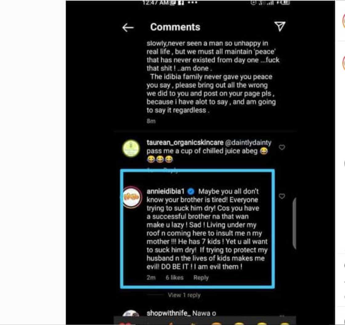 Annie Idibia replies 2baba’s brother Charles Annie Idibia replies 2baba’s brother Charles