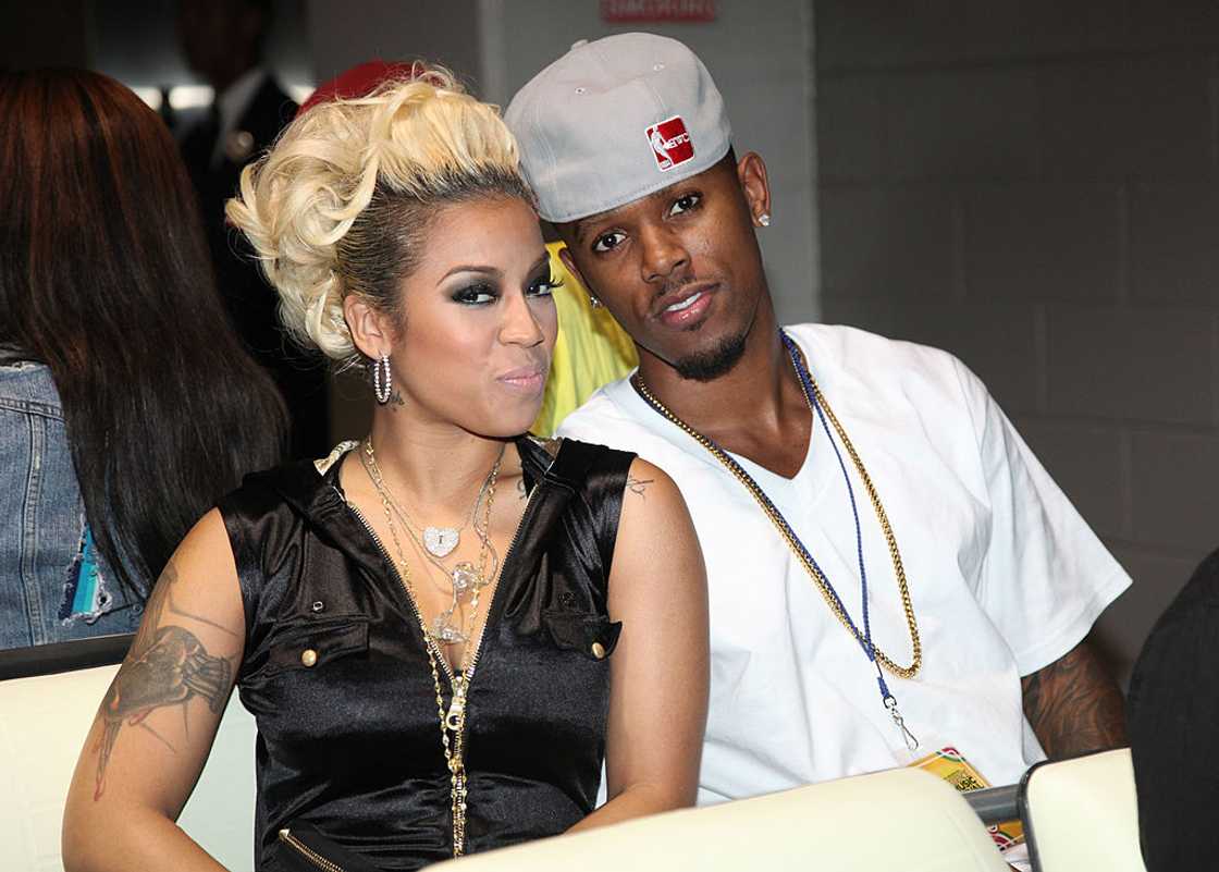 Keyshia Cole and her ex-husband Daniel Gibson during the 2012 Essence Music Festival