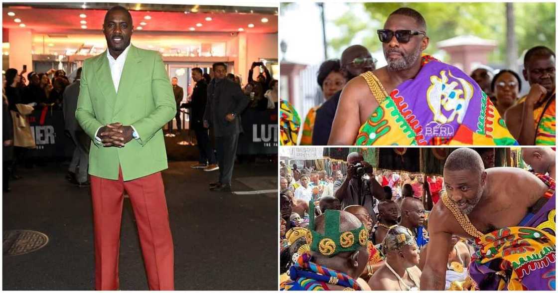 Idris Elba looks classy in kente wrap Idris Elba looks classy in kente wrap